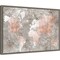 Celestial World Map (Pink) by Isabelle Z 23-in. W x 16-in. H. Canvas Wall Art Print Framed in Grey